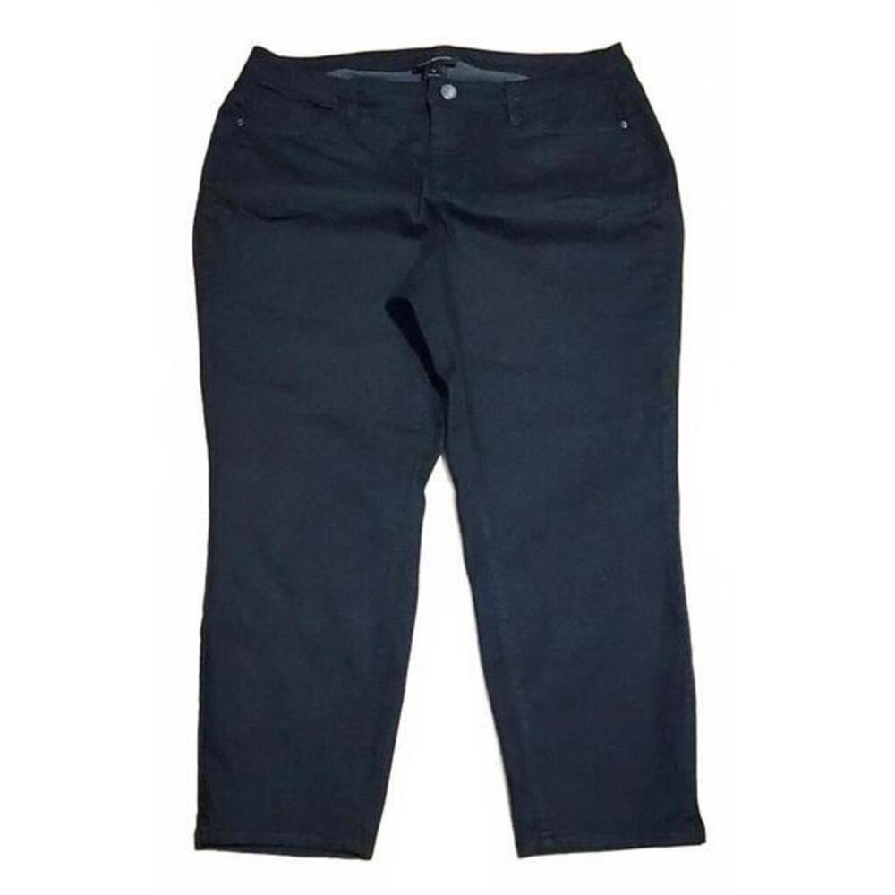 Lane Bryant‎ Black Stretch Denim Straight Leg Pants Womens 20 Casual Classic